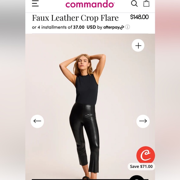 Commando Black Cropped Pants - Picture 2 of 9